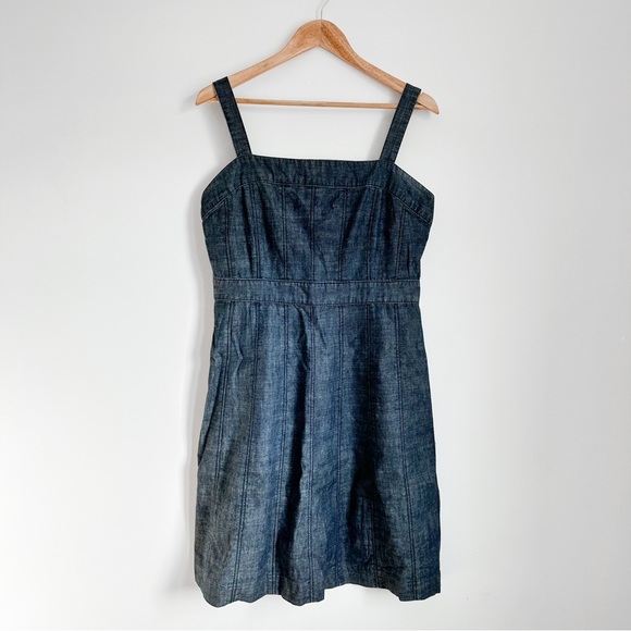 Gap apron denim jeans dress Sz. 12 - Picture 7 of 7